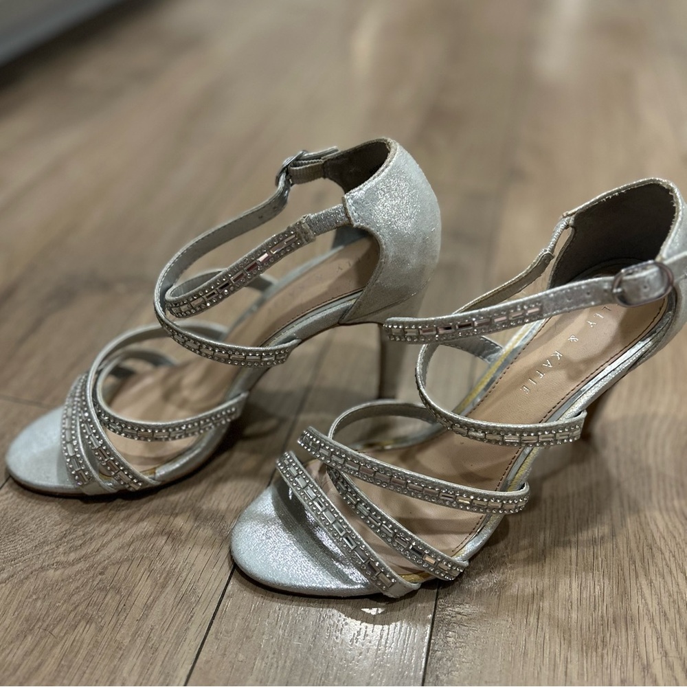 Silver Kelly & Katie Wedding Shoes